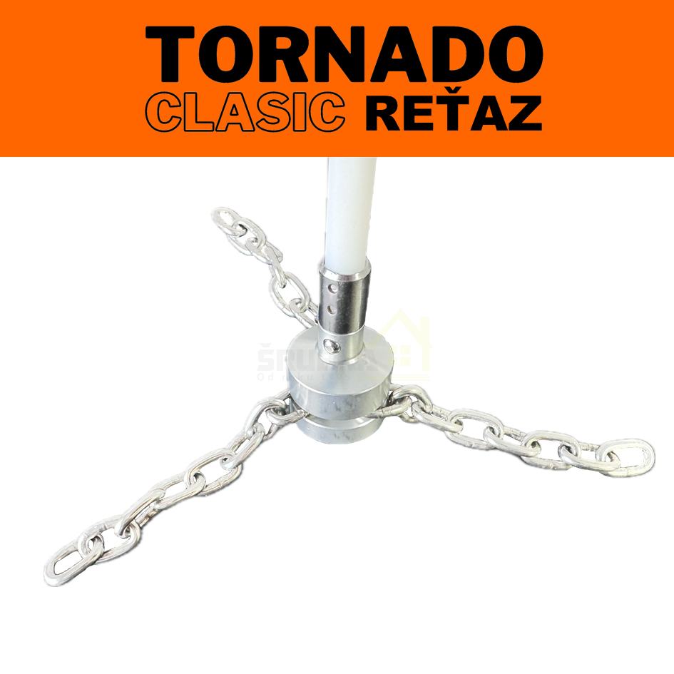 TORNADO CLASIC ŘETĚZ rotační komínový kartáč čistič komína set